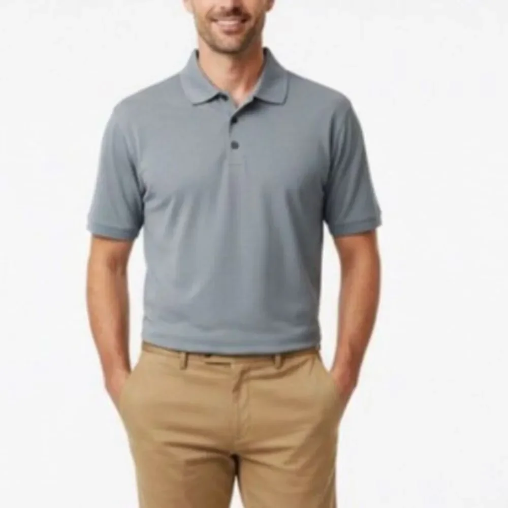 J. Crew Men's Blue-Gray Short Sleeve Classic Polo Shirt Size XL